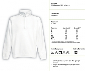 Bluza Zip-Neck Sweat 62-032-0 