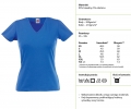 Koszulka Lady-Fit V-Neck T 61-054-0