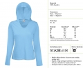 Koszulka Lady-Fit Lightweight  Hooded 61-198-0